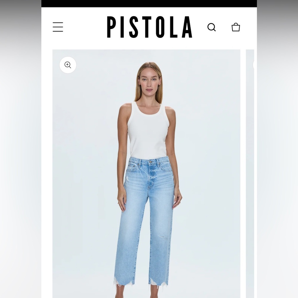 Pistola: CASSIE SUPER HIGH RISE STRAIGHT JEAN - LEISURE VINTAGE